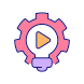 external creative video production streaming filled color icons papa vecteur icon