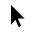 skeuomorphism style base cursor icon
