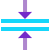 water color style horizontal verschmelzen icon