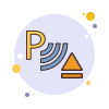 bubbles style parking assist icon