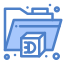 외부-3d-아카이브-폴더-3d-인쇄-플랫아티콘-블루-플랫아티콘 icon