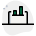 Bar chart made on a laptop computer icon