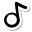stickers duotone style music icon