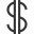 Dollar argent icon