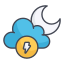 cloudy storm night icon