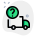 Unknown truck destination of location with question mark icon