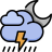 Cloud rain storm moon icon