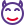 Happy devil with horns smile with eyes closed icon