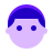 color glass style human head icon