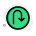 u turn sign icon