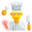 Cocinero de sexo masculino icon