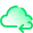 pulsar gradient style cloud left u arrow icon