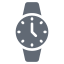 círculo de design sólido universal de relógio externo icon