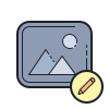 color hand drawn style 이미지 편집 icon