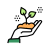 Hand Holding Growing Plant icon