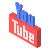 isometric color style youtube logo icon