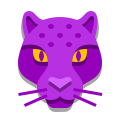 papercut style black jaguar icon