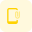 Paper clip on phone concept of digital attachment icon