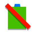 papercut style no battery icon