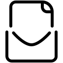 pastel glyph style email open icon