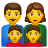 emoji style 가족  남자 여자 여자 여자 icon