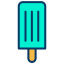 esterno-ghiacciolo-cibo-kiranshastry-colore-lineare-kiranshastry icon