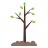 albero in crescita icon