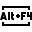 windows 10 style alt + f4 icon