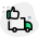Positive Thumbs up feedback for commercial cargo truck icon
