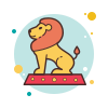 bubbles style lion circus icon
