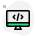 Desktop computer system with programming codes for new application icon