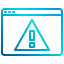 website warning icon