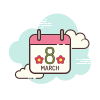 cloud style 8 march icon