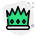 Royal kingdom crown with jewels embedded layout icon