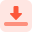 Download processing bar with downwards arrow logotype icon