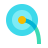 color glass style dandelion icon