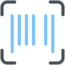 pastel color style barcode icon