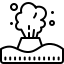 cute outline style geyser icon
