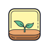color hand drawn style app foresta icon