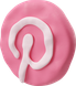 3d plastilina style pinterest icon