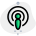 Podcasts player logotype, where they can discover and listen to the world's podcasts. icon