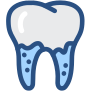 Decayed tooth icon