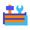 avantgarde style full tool storage box icon