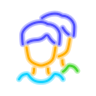 neon style 사용자 그룹 남자 icon