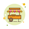 bubbles style food cart icon