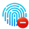 3d fluency style remove fingerprint icon
