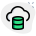 Database server with cloud storage online layout icon