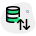 Server file transfer uplink and downloadlink arrows isolated on a white background icon