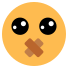 closed mouth emoji icon