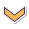 stickers style chevron down icon